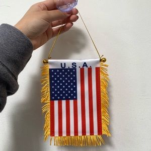 U.S.A. window hanging flag banners with suction